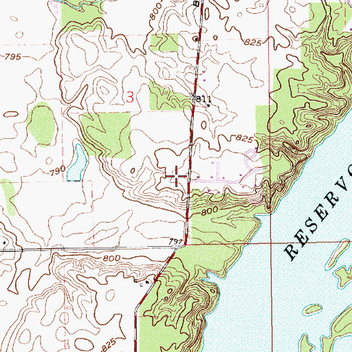 Topographic Map of Bradford Court, IN