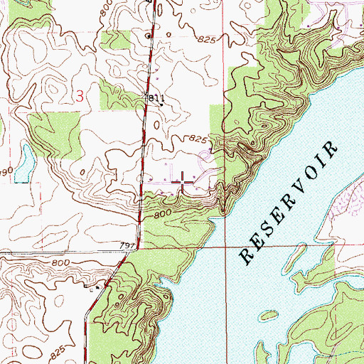 Topographic Map of The Portage, IN