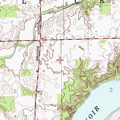 Topographic Map of Sandstone Ridge, IN