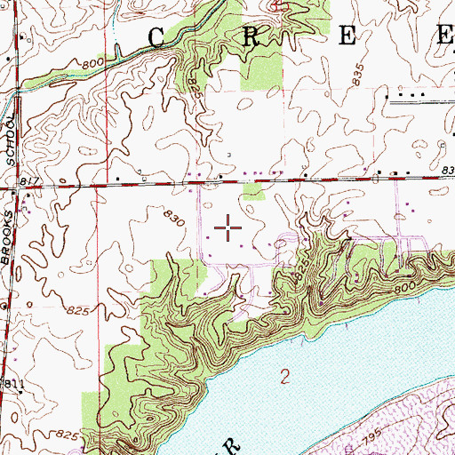 Topographic Map of Forest Knoll, IN
