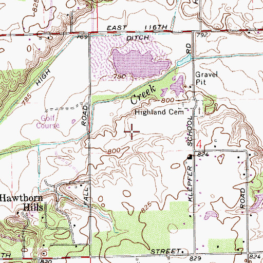 Topographic Map of Haig Point, IN