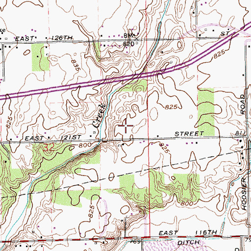 Topographic Map of Chateau Court, IN