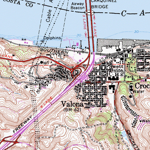 Topographic Map of Exit 27, CA