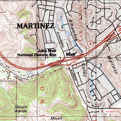 Topographic Map of Exit 9, CA