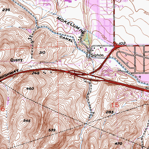 Topographic Map of Exit 19, CA