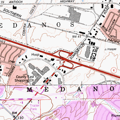 Topographic Map of Exit 26, CA