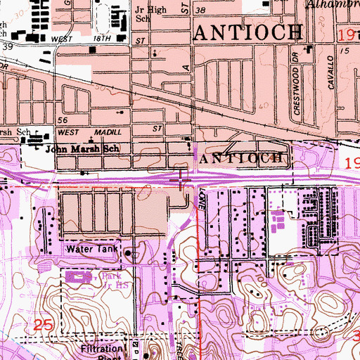 Topographic Map of Exit 28, CA