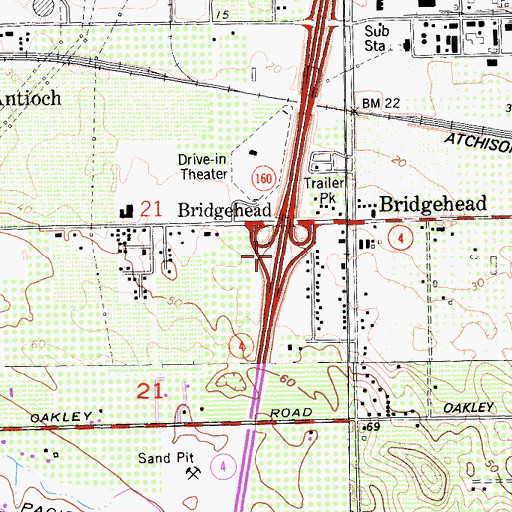 Topographic Map of Exit 31, CA