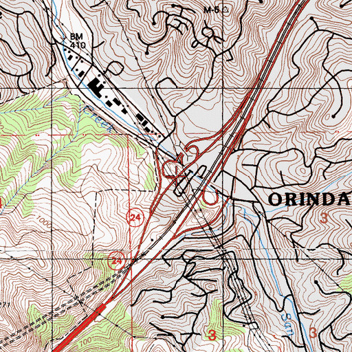 Topographic Map of Exit 9, CA