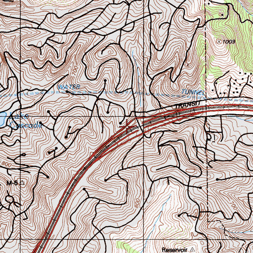 Topographic Map of Exit 10, CA