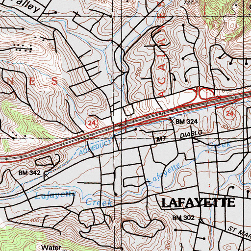 Topographic Map of Exit 12, CA