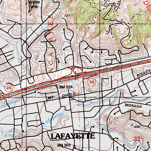 Topographic Map of Exit 13, CA