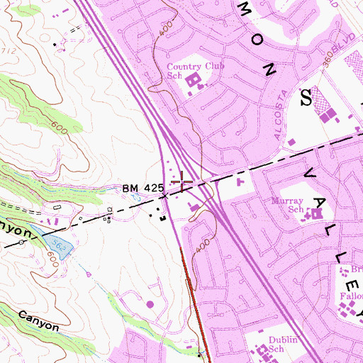 Topographic Map of Exit 31, CA