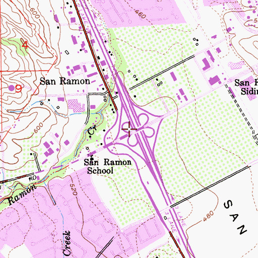 Topographic Map of Exit 36, CA