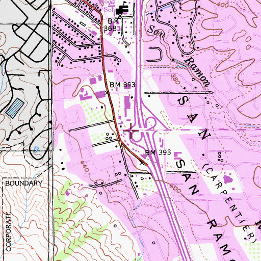 Topographic Map of Exit 38, CA