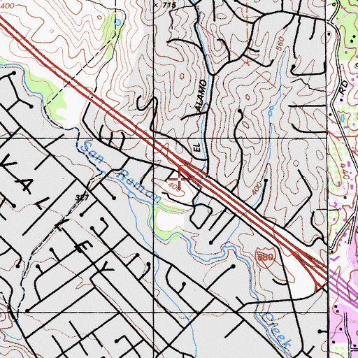 Topographic Map of Exit 41, CA