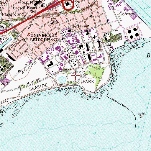 Topographic Map of Seaside Park, CT