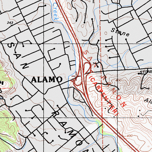 Topographic Map of Exit 42, CA