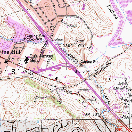 Topographic Map of Exit 54, CA