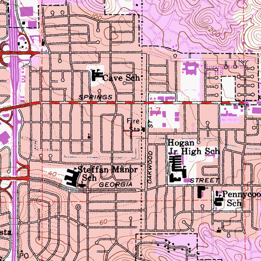 Topographic Map of Vallejo Fire Department Station 4, CA