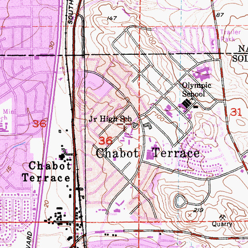 Topographic Map of Vallejo Fire Department Station 5 (historical), CA