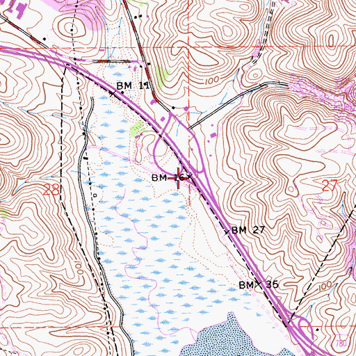 Topographic Map of Exit 3A, CA