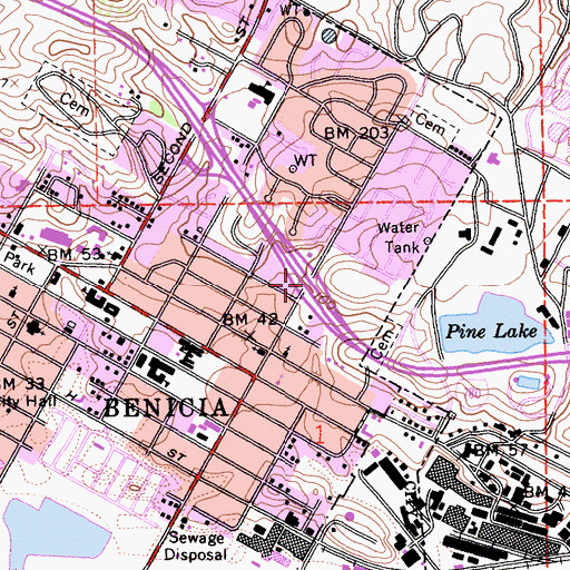 Topographic Map of Exit 6, CA