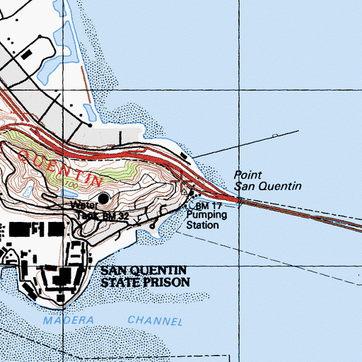 Topographic Map of Exit 2B, CA