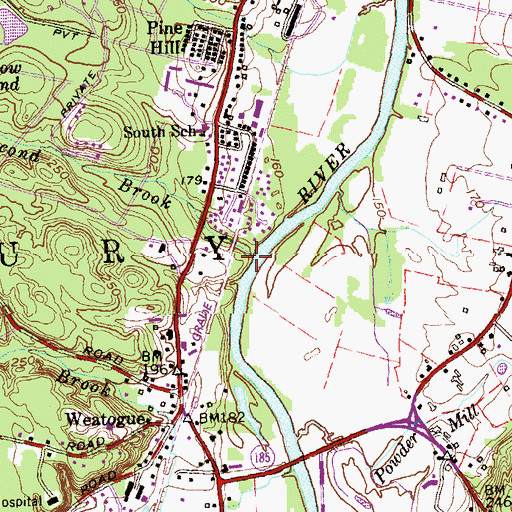 Topographic Map of Second Brook, CT