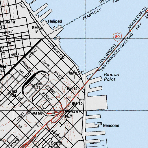 Topographic Map of San Francisco Fire Department Station 35, CA