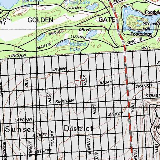 Topographic Map of Ocean Park Health Center, CA
