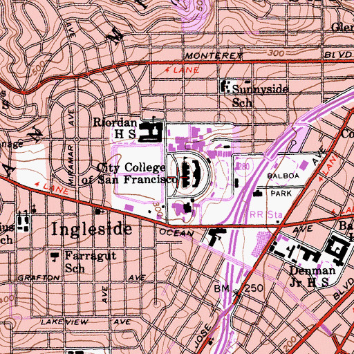 Topographic Map of Cloud Hall, CA