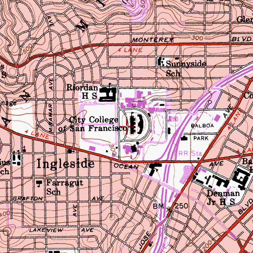 Topographic Map of Cloud Hall, CA