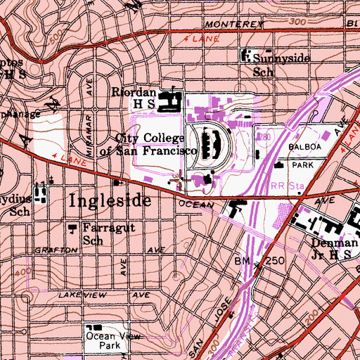 Topographic Map of Conlan Hall, CA