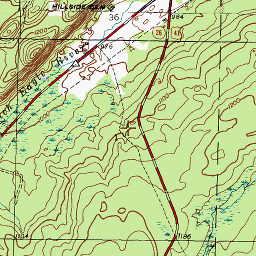Topographic Map of Cliff Catholic Cemetery, MI
