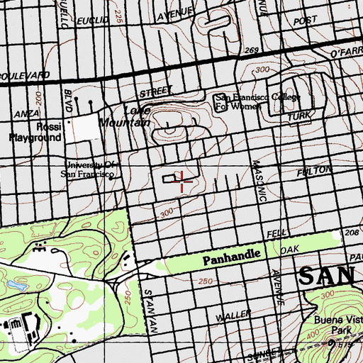 Topographic Map of McLaren Conference Center, CA