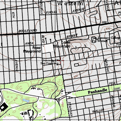 Topographic Map of Negoesco Stadium, CA