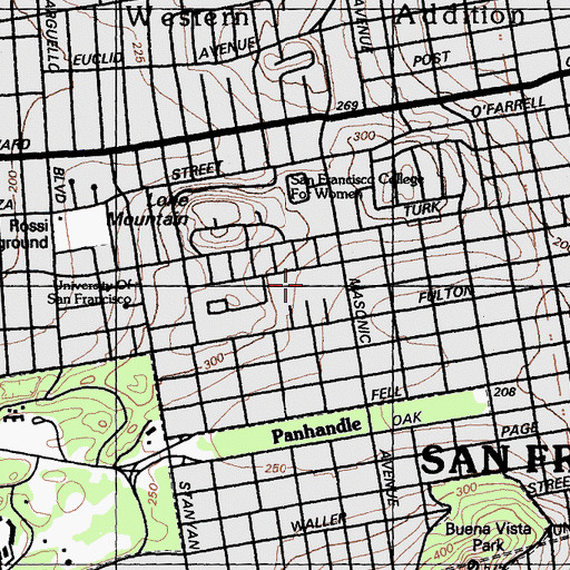 Topographic Map of Benedetti Diamond, CA