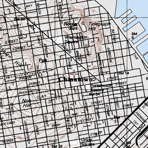 Topographic Map of Ma-Tsu Temple, CA