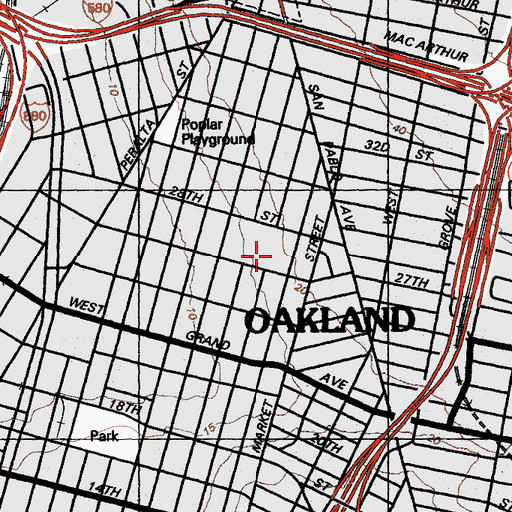 Topographic Map of Kizmet Academy (historical), CA