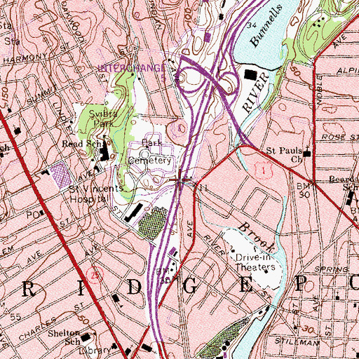 Topographic Map of Seeleys Pond, CT
