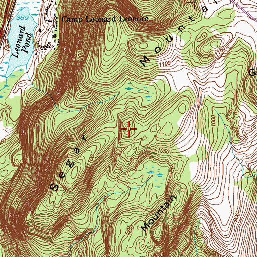 Topographic Map of Segar Mountain, CT