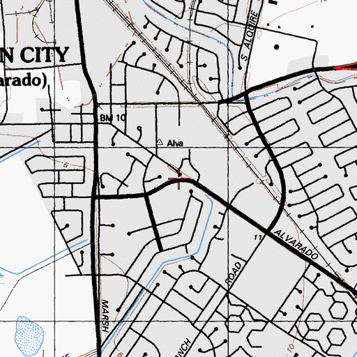 Topographic Map of Alameda County Fire Department Station 32, CA