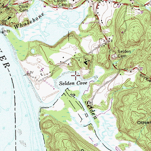 Topographic Map of Selden Cove, CT