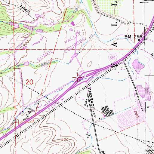 Topographic Map of Exit 20, CA