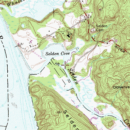 Topographic Map of Selden Creek, CT