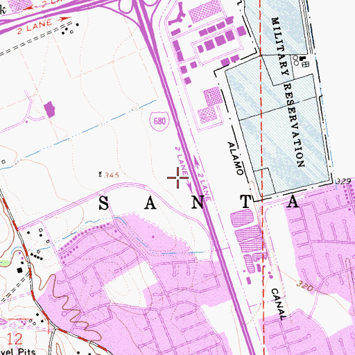 Topographic Map of Exit 29, CA
