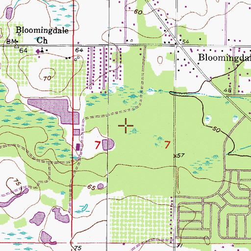 Topographic Map of Alafia Elementary School, FL