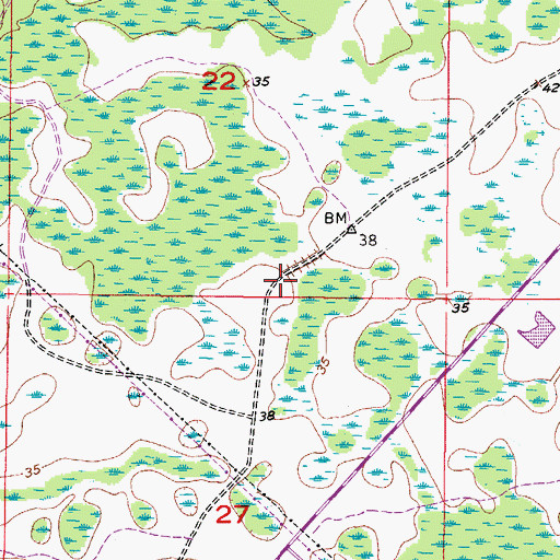 Topographic Map of Chiles Elementary School, FL