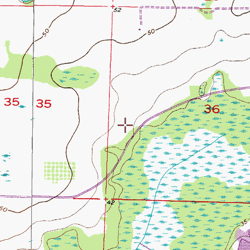 Topographic Map of Cypress Creek Elementary School, FL